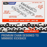 darrahopens Home & Garden > Garden Tools MTM Petrol Commercial Chainsaw 22 Bar E-Start Tree Pruning Chain Saw Top Handle