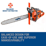 darrahopens Home & Garden > Garden Tools MTM Petrol Commercial Chainsaw 22 Bar E-Start Tree Pruning Chain Saw Top Handle