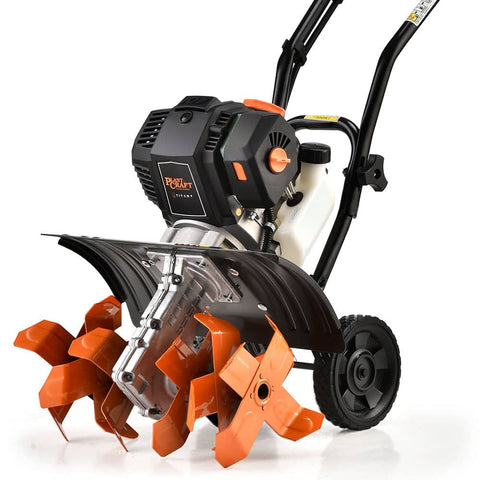 Darrahopens Home & Garden > Garden Tools PLANTCRAFT 46CC Garden Cultivator Tiller Handheld 15" Inch Petrol 4-Stroke Titan 9