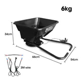 Darrahopens Home & Garden > Garden Tools PLANTCRAFT Spreader 12V 36kg 30L Lawn Seed Fertiliser, for ATV, Ride on Mower, with Rain Cover