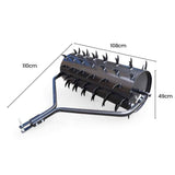 Darrahopens Home & Garden > Garden Tools PlantCraft Tow Behind Lawn Roller Spike Aerator 36" Wide, Universal Hitch for Ride on Mower, Garden Tractor