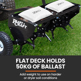 Darrahopens Home & Garden > Garden Tools PlantCraft Tow Behind Plug Lawn Aerator 1m (40") Wide, Universal Hitch for Ride on Mower, Garden Tractor