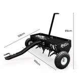 Darrahopens Home & Garden > Garden Tools PlantCraft Tow Behind Plug Lawn Aerator 1m (40") Wide, Universal Hitch for Ride on Mower, Garden Tractor