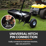 Darrahopens Home & Garden > Garden Tools PlantCraft Tow Behind Plug Lawn Aerator 1m (40") Wide, Universal Hitch for Ride on Mower, Garden Tractor
