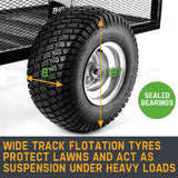 Darrahopens Home & Garden > Garden Tools PLANTCRAFT Towed Steel Mesh Dump Cart Garden ATV Mower Trailer Tray 1250lbs