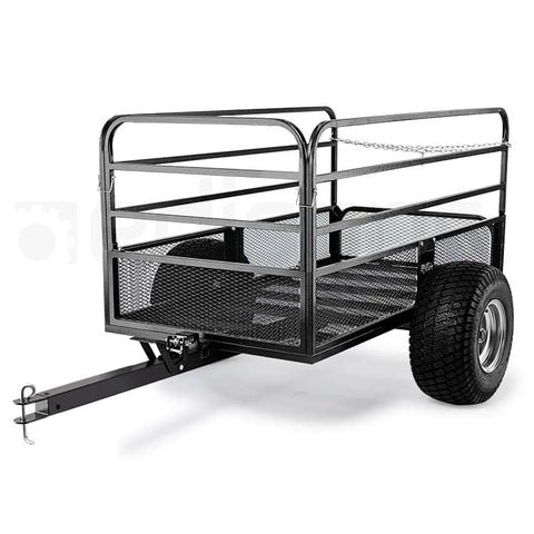 Darrahopens Home & Garden > Garden Tools PLANTCRAFT Towed Steel Mesh Dump Cart Garden ATV Mower Trailer Tray 1250lbs