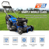 Darrahopens Home & Garden > Garden Tools POWERBLADE 175CC 18" Lawn Mower Electric Start Petrol Self-Propelled Lawnmower 18 Inch