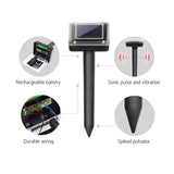 darrahopens Home & Garden > Garden Tools Vermitrap Set of 6 Ultrasonic Solar Powered Snake Repellent