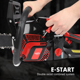 Darrahopens Home & Garden > Garden Tools X-BULL 62cc Chainsaw Petrol Commercial 22" Bar E-Start Tree Pruning Top Handle