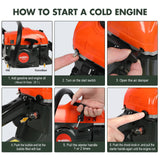 Darrahopens Home & Garden > Garden Tools X-BULL Chainsaw Petrol Commercial 62cc 20" Bar E-Start Tree Pruning Top Handle