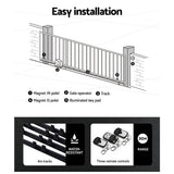 Darrahopens Home & Garden > Gate Openers Lockmaster Automatic Sliding Gate Opener Kit 40W Full Solar Electric 4M 600KG