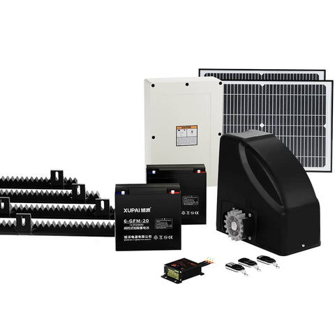 Darrahopens Home & Garden > Gate Openers Lockmaster Automatic Sliding Gate Opener Kit 40W Full Solar Electric 4M 600KG