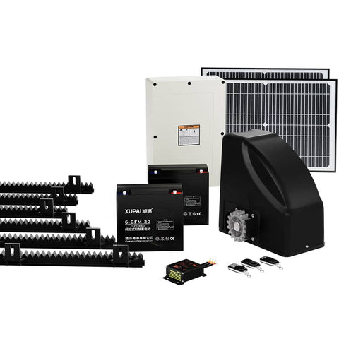 Darrahopens Home & Garden > Gate Openers Lockmaster Automatic Sliding Gate Opener Kit 40W Full Solar Electric 6M 600KG