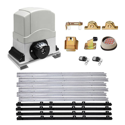 darrahopens Home & Garden > Gate Openers LockMaster Electric Sliding Gate Opener 1200KG With Remote Hardware Kit 4M Rail