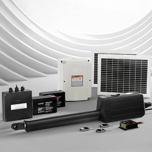 Darrahopens Home & Garden > Gate Openers Lockmaster Single Swing Gate Opener 20W Full Solar Power Automatic 300KG 5M