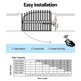 Darrahopens Home & Garden > Gate Openers Lockmaster Single Swing Gate Opener 20W Full Solar Power Automatic 300KG 5M