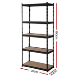 darrahopens Home & Garden > Green Houses Giantz 4X1.8M Garage Shelving Warehouse Rack Storage Shelves Pallet Racking Black