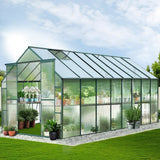 darrahopens Home & Garden > Green Houses Greenfingers Aluminium Greenhouse Polycarbonate Green House Garden Shed 5.1x2.44M