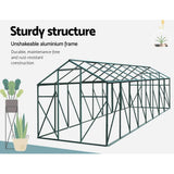 darrahopens Home & Garden > Green Houses Greenfingers Aluminium Greenhouse Polycarbonate Green House Garden Shed 5.1x2.44M
