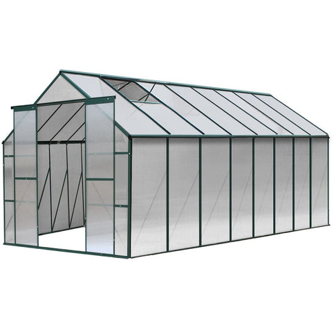 darrahopens Home & Garden > Green Houses Greenfingers Aluminium Greenhouse Polycarbonate Green House Garden Shed 5.1x2.44M