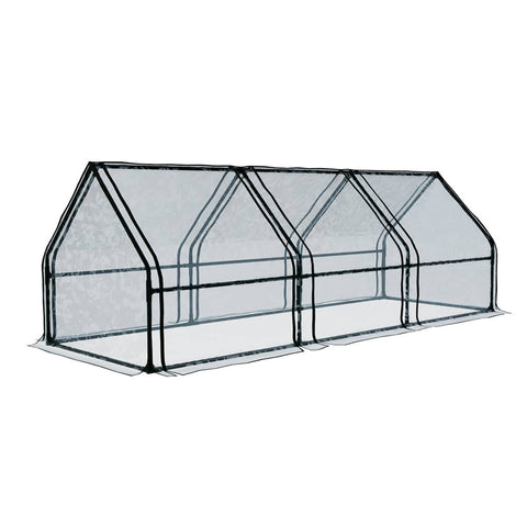Darrahopens Home & Garden > Green Houses Greenfingers Greenhouse 270x92cm Flower Garden Shed PVC Cover Frame Green House
