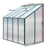 darrahopens Home & Garden > Green Houses Greenfingers Greenhouse Aluminium Green House Garden Polycarbonate 2.52x1.27M