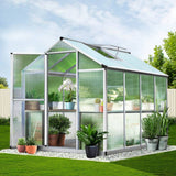darrahopens Home & Garden > Green Houses Greenfingers Greenhouse Aluminium Green House Garden Shed Greenhouses 2.42x1.9M