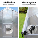 darrahopens Home & Garden > Green Houses Greenfingers Greenhouse Aluminium Green House Garden Shed Greenhouses 2.42x1.9M
