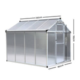 darrahopens Home & Garden > Green Houses Greenfingers Greenhouse Aluminium Green House Garden Shed Greenhouses 2.42x1.9M