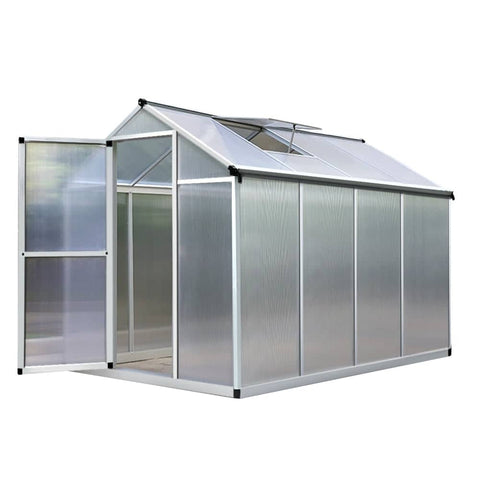darrahopens Home & Garden > Green Houses Greenfingers Greenhouse Aluminium Green House Garden Shed Greenhouses 2.42x1.9M