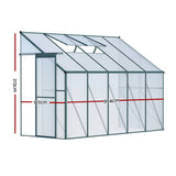 Darrahopens Home & Garden > Green Houses Greenfingers Greenhouse Aluminium Green House Garden Shed Polycarbonate 3x1.27M