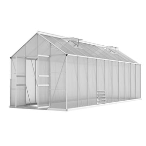 Darrahopens Home & Garden > Green Houses Greenfingers Greenhouse Aluminium Large Green House Garden Shed 6X2.4M