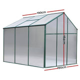 darrahopens Home & Garden > Green Houses Greenfingers Greenhouse Aluminum Green House Garden Shed Polycarbonate 1.9x1.9M