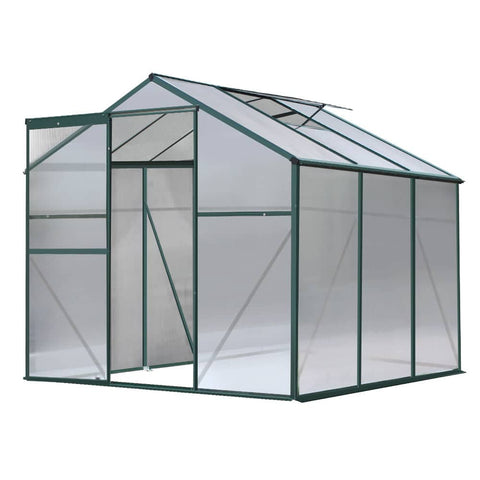darrahopens Home & Garden > Green Houses Greenfingers Greenhouse Aluminum Green House Garden Shed Polycarbonate 1.9x1.9M