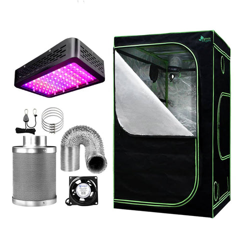 darrahopens Home & Garden > Green Houses Greenfingers Grow Tent 1000W LED Grow Light 90X90X180cm Mylar 6" Ventilation