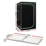 Darrahopens Home & Garden > Green Houses Greenfingers Grow Tent 2200W LED Grow Light Hydroponics Kits System 1.2x1.2x2M