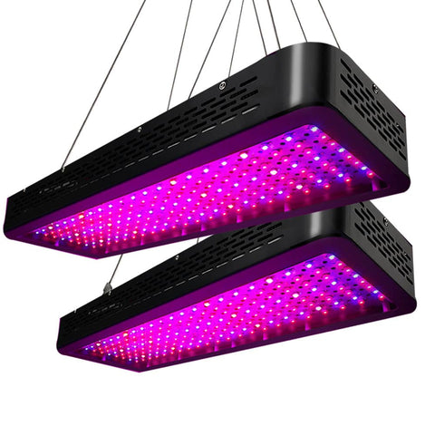 darrahopens Home & Garden > Green Houses Greenfingers Set of 2 LED Grow Light Kit Hydroponic System 2000W Full Spectrum Indoor