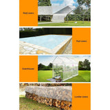 darrahopens Home & Garden > Green Houses Instahut 3x4m Tarp Camping Tarps Poly Tarpaulin Heavy Duty Cover 135gsm Clear