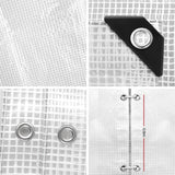 darrahopens Home & Garden > Green Houses Instahut 5x6m Tarp Camping Tarps Poly Tarpaulin Heavy Duty Cover 135gsm Clear