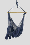 Darrahopens Home & Garden > Hammocks Deluxe Extra Large Mexican Hammock Chair in Outdoor Cotton Colour Blue