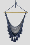 Darrahopens Home & Garden > Hammocks Deluxe Extra Large Mexican Hammock Chair in Outdoor Cotton Colour Blue