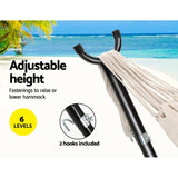 darrahopens Home & Garden > Hammocks Gardeon Camping Hammock With Stand Cotton Rope Lounge Hammocks Outdoor Swing Bed