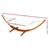 darrahopens Home & Garden > Hammocks Gardeon Double Hammock with Wooden Hammock Stand