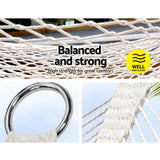darrahopens Home & Garden > Hammocks Gardeon Double Swing Hammock Bed Cream