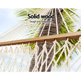 darrahopens Home & Garden > Hammocks Gardeon Double Swing Hammock Bed Cream