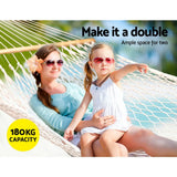 darrahopens Home & Garden > Hammocks Gardeon Double Swing Hammock Bed Cream