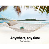 darrahopens Home & Garden > Hammocks Gardeon Double Swing Hammock Bed Cream
