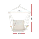 darrahopens Home & Garden > Hammocks Gardeon Hammock Hanging Swing Chair - Cream