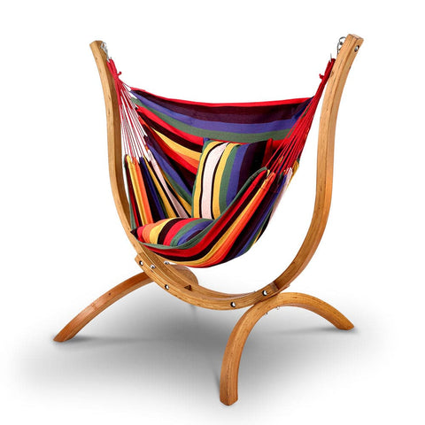 darrahopens Home & Garden > Hammocks Gardeon Hammock with Wooden Hammock Stand