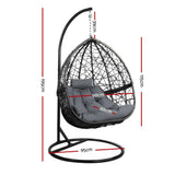 darrahopens Home & Garden > Hammocks Gardeon Outdoor Hanging Swing Chair - Black